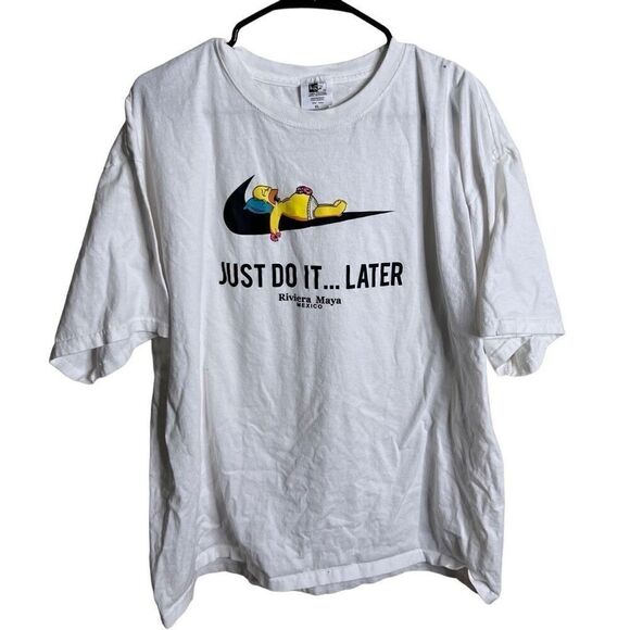 Bootleg Vintage Nike Homer Simpson T Shirt XL - Picture 1 of 4